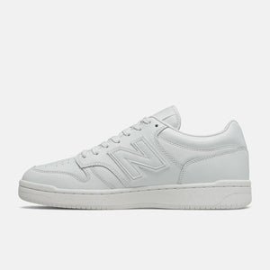 New Balance BB480 Shoe - White w/ Rain Cloud