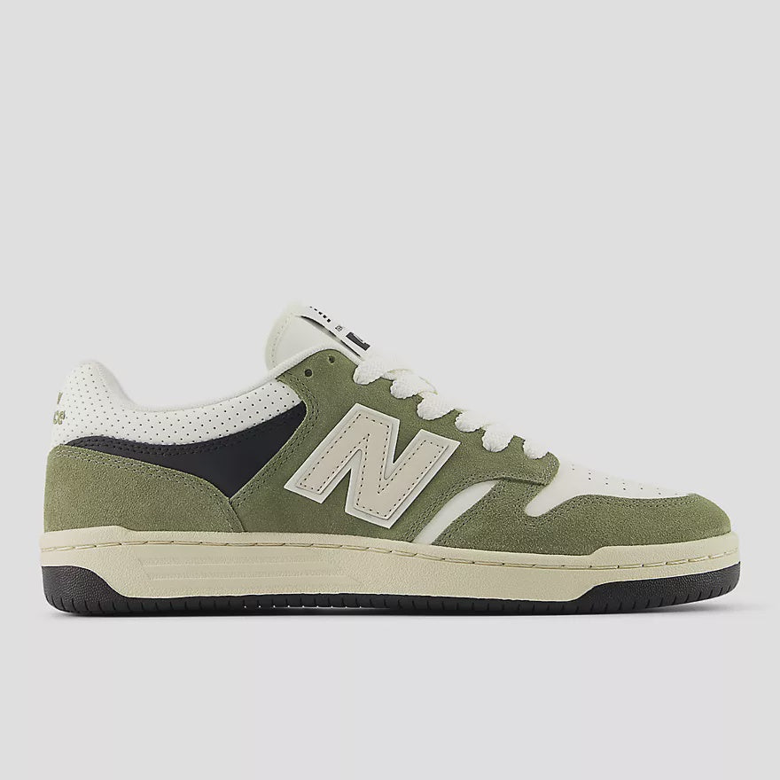 New Balance  480 Shoe - Dark Olivine/ Sea Salt