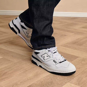 New Balance 550 Shoe - White With Black