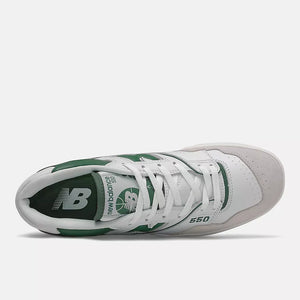 New Balance 550 Shoe - White With Team Forest Green