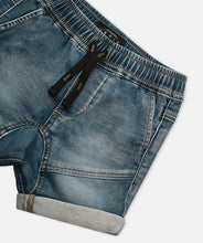 Load image into Gallery viewer, Indie Kids Arched Drifter Short (0-5) - LT Denim
