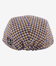Load image into Gallery viewer, Swanndri Bristol Flat Cap - Cobalt Houndstooth
