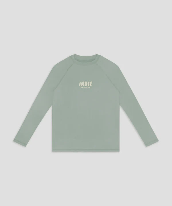Indie Kids The All Day L/S Rashie (8-12) - Moss