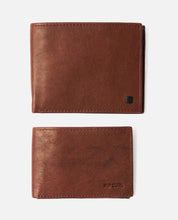 Load image into Gallery viewer, Rip Curl K-Roo RFID 2 In 1 Leather Wallet - Brown
