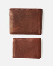 Load image into Gallery viewer, Rip Curl K-Roo RFID 2 In 1 Leather Wallet - Brown
