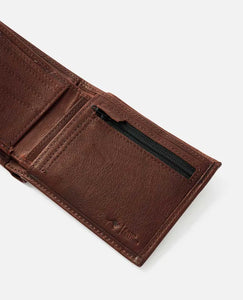 Rip Curl K-Roo RFID 2 In 1 Leather Wallet - Brown