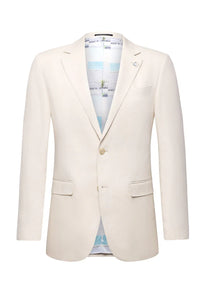 Savile Row Abram Pure Linen Jacket -Ecru