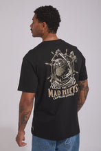Load image into Gallery viewer, The Mad Hueys Captain Ship Faced S/S Tee - Black
