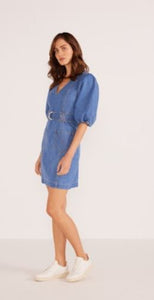 MINKPINK Peyton Denim Mini Dress - Denim Blue