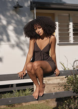 Load image into Gallery viewer, Afends Lani Mesh Mini Dress - Polka Coffee
