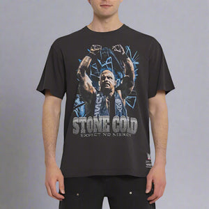 Mitchell & Ness Stone Cold Steve Austin Bootleg Tee - Faded Black