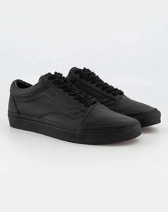 Vans Old Skool Leather Shoe - Leather Black