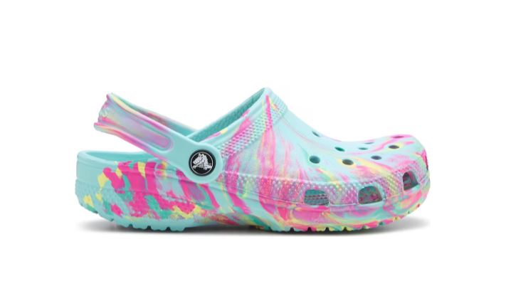 Crocs Kids Classic Marbled Clog  - Aquamarine/Multi