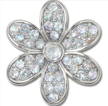 Load image into Gallery viewer, Crocs Silver Monochrome Daisy 1 Jibbitz Charm
