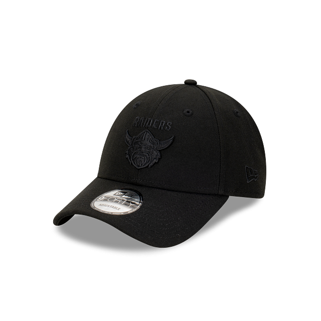 New Era Canberra Raiders Black 9FORTY Snapback Hat - Black/Black