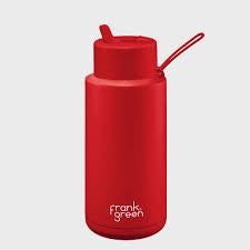 Frank Green Ceramic Reusable Drink Bottle 34oz/1L - Atomic Red