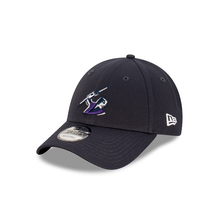 Load image into Gallery viewer, New Era Melbourne Storm Official Team Colours 9FORTY Cloth Strap Hat - Black

