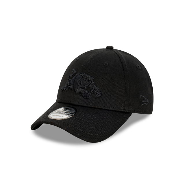 New Era Penrith Panthers Black 9FORTY Snapback Hat - Black/Black
