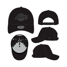 Load image into Gallery viewer, New Era 940 AFRAME Los Angeles Lakers Hat - Black/Black

