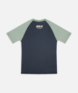 Indie Kids The All Day Contrast Rashie (3-7) - Midnight/Moss
