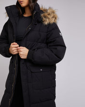 Load image into Gallery viewer, All About Eve Active Fur Longline Puffer - Black
