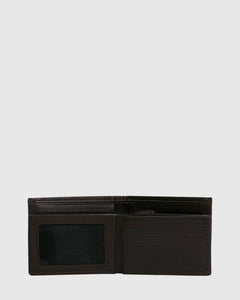 Quiksilver Gutherie Leather Bi-Fold Wallet - Chocolate Brown