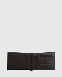 Quiksilver Gutherie Leather Bi-Fold Wallet - Chocolate Brown
