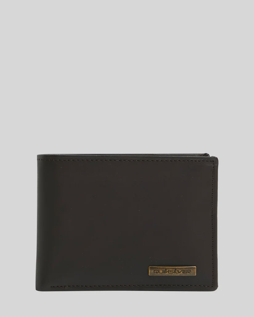 Quiksilver Gutherie Leather Bi-Fold Wallet - Chocolate Brown