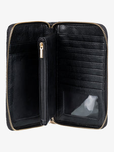 Roxy Back In Brooklyn Zip-Around Wallet - Anthracite