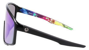 Dragon Amped LL Ion Sunglasses - Black Multi LL/Green Ion