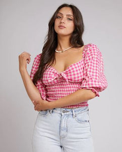All About Eve Georgette Top - Rose