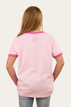 Load image into Gallery viewer, Ringers Western Howdy Cowgirl Kids Ringers T-Shirt - Ballet Pink
