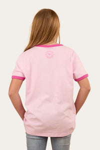 Ringers Western Howdy Cowgirl Kids Ringers T-Shirt - Ballet Pink