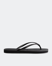 Load image into Gallery viewer, Havaianas Slim Square Solid Thongs - Black
