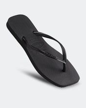 Load image into Gallery viewer, Havaianas Slim Square Solid Thongs - Black
