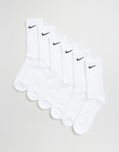 Load image into Gallery viewer, Nike 6-Pack Everyday Cushioned Crew Socks - White
