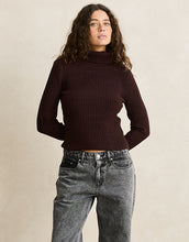 Load image into Gallery viewer, Rhythm Amara Rolled Neck Knit - Chocolate
