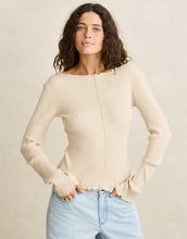 Load image into Gallery viewer, Rhythm Essential Long Sleeve Knit Top - White Marle
