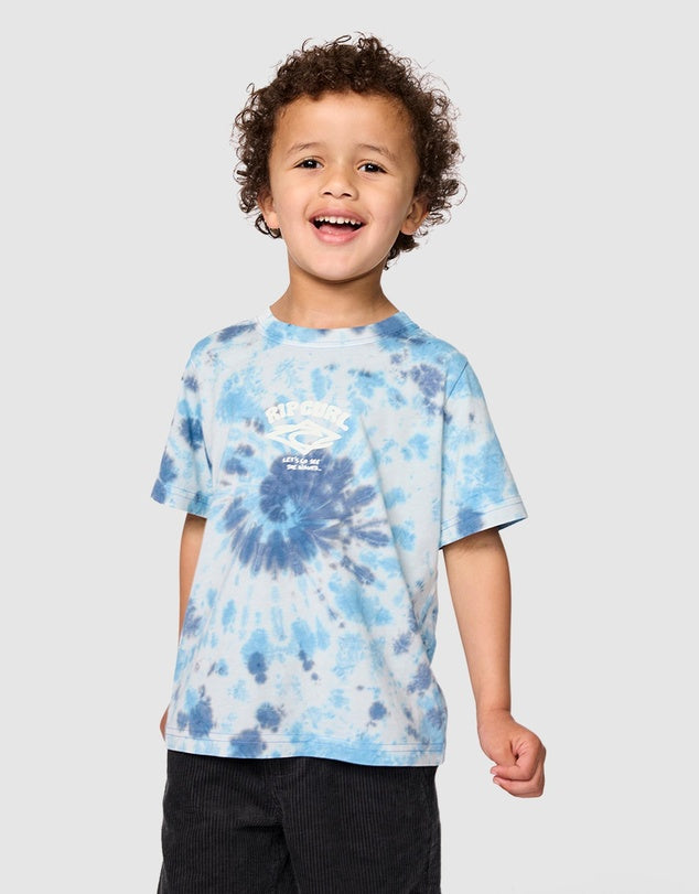 Rip Curl Youth Wave Dayz Tie Dye Tee (1-6) - Blue