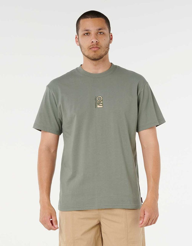 Rip Curl Search Stack Embroid Tee - Cactus Green