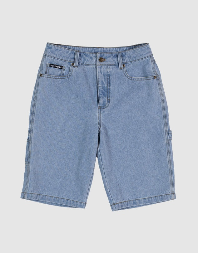 Santa Cruz Classic Dot Carpenter Jean Short - Light Washed Indigo