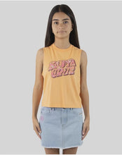 Load image into Gallery viewer, Santa Cruz Vibes Frill Front Muscle Tee - Orange
