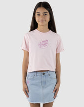 Load image into Gallery viewer, Santa Cruz Flame Dot Mono Crop Tee - Pink
