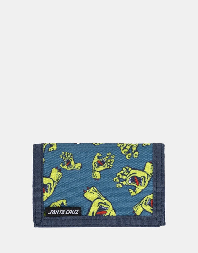 Santa Cruz Crowded Hand Velcro Wallet - Vintage Blue