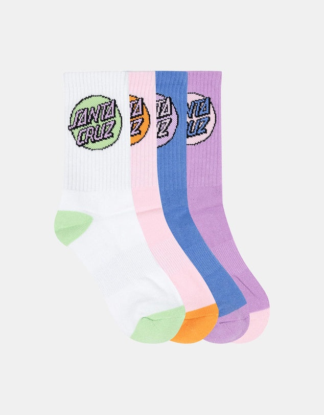 Santa Cruz Youth Other Dot Crew Socks 4 Pack