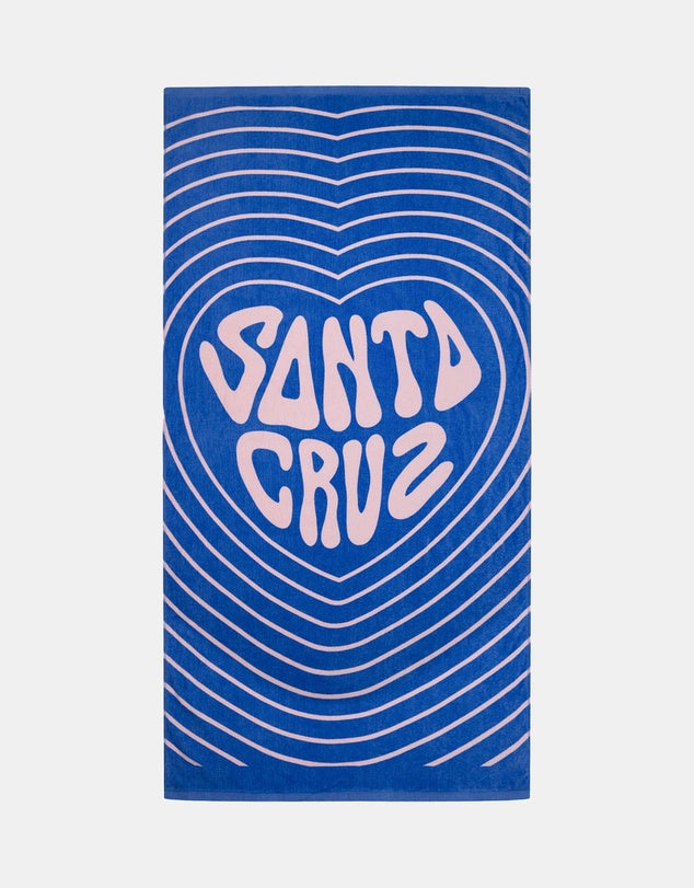 Santa Cruz Balloon Heart Towel - Blue