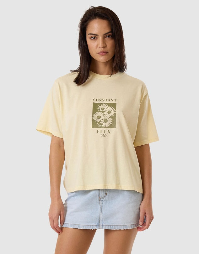 Thrills Halftone Daze Square Tee - Butter