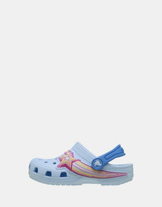 Crocs Classic Toddler Star Lights Clog - Blue Frost