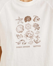 Load image into Gallery viewer, Rhythm Ocean Sounds Raglan T-Shirt - Vintage White
