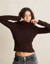Load image into Gallery viewer, Rhythm Amara Rolled Neck Knit - Chocolate
